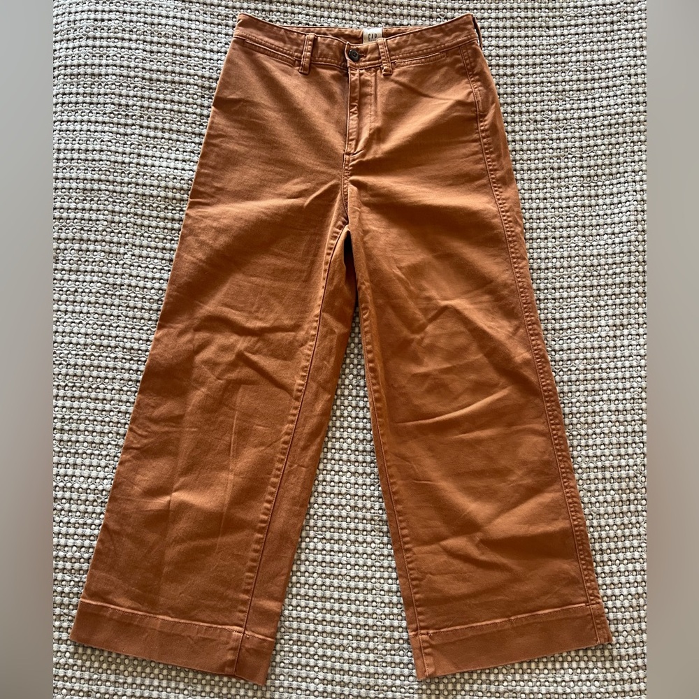 High Rise Wide Leg Cropped Pants